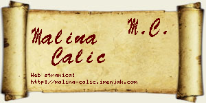 Malina Čalić vizit kartica
